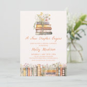 A New Chapter Bridal Shower Invitation Kaart (Staand voorkant)