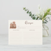 A New Chapter Bridal Shower Recipe Card (Staand voorkant)