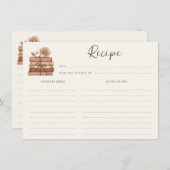 A New Chapter Bridal Shower Recipe Card (Voorkant / Achterkant)