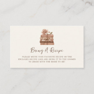A New Chapter Bridal Shower Recipe Informatiekaartje