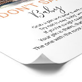 A New Chapter Don't Say Baby Shower Game Sign Poster (Hoek)