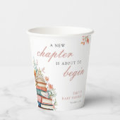 A New Chapter Floral Baby Shower Papieren Bekers (Achterkant)