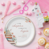 A New Chapter Floral Baby Shower Papieren Bordje (Feest)