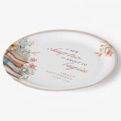 A New Chapter Floral Baby Shower Papieren Bordje (Gekanteld)