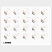 A New Chapter Floral Baby Shower Ronde Sticker (Vel)
