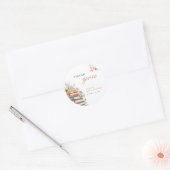 A New Chapter Floral Baby Shower Ronde Sticker (Envelop)