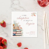 A New Chapter Floral Baby Shower Servet (Insitu)