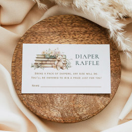 A New Chapter Floral Book Diaper Raffle Enclosure Visitekaartje