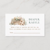 A New Chapter Floral Book Diaper Raffle Enclosure Visitekaartje (Voorkant)