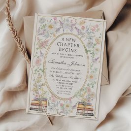 A new chapter Floral Storybook Bridal Shower Kaart