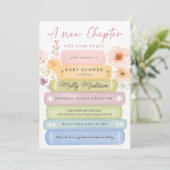 A New Chapter Hand Drawn Storybook Baby Shower Kaart (Staand voorkant)