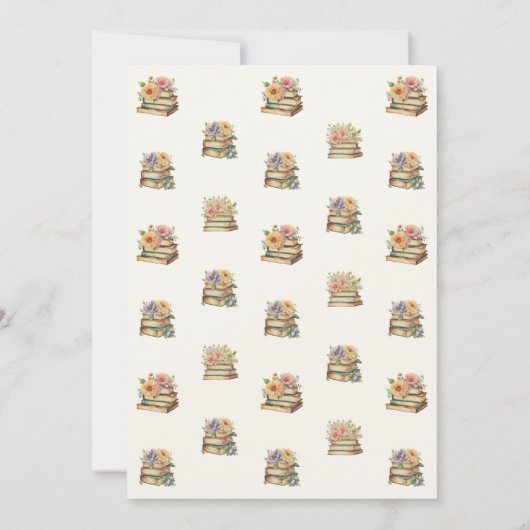 A New Chapter is Coming, Books With Flowers Kaart (Achterkant)