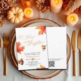 A New Chapter Maple Tree Leaves Bridal Shower  Kaart