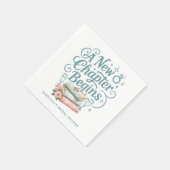 A New Chapter Quote Teal Glitter Bruiloftsfeest Servet (Hoek)