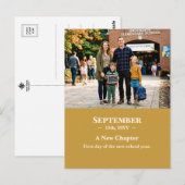 A New Chapter September Memory Photo Postcard Briefkaart (Voorkant / Achterkant)