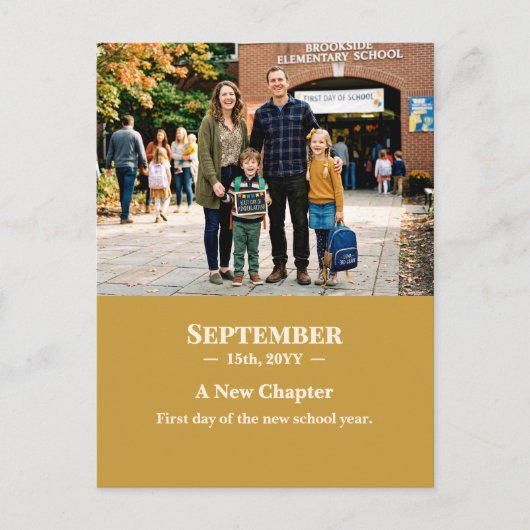 A New Chapter September Memory Photo Postcard Briefkaart (Voorkant)