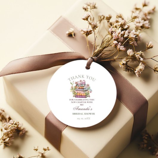 A New Chapter Story Book Bruiloft Dank Je Bedankjes Labels