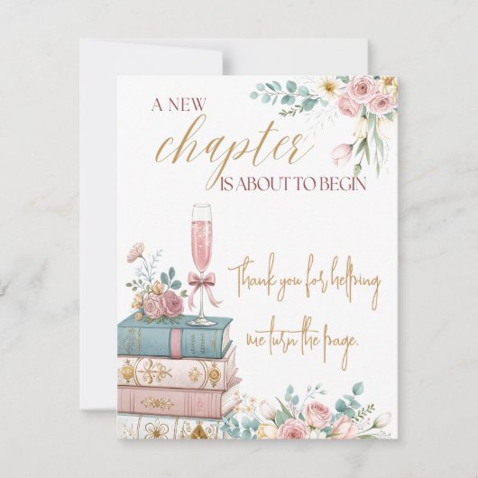 A New Chapter Thank You Card Bedankkaart (Voorkant)