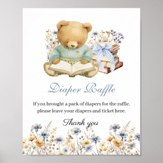 A New chapter will soon Begin Books Diaper Raffle Poster (Voorkant)