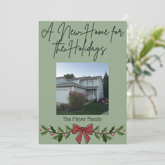 A New Home for The Holidays Feestdagenkaart (Staand voorkant)