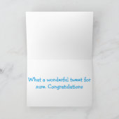 *A NEW HOME* TWEET-BEST TWEET GEFELICITEERD KAART (Binnen)