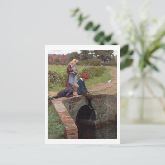 A Nibble, 1914 (olie op het paneel) Briefkaart (Staand voorkant)