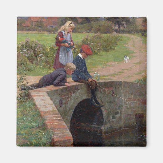 A Nibble, 1914 (olie op het paneel) Magneet (Voorkant)