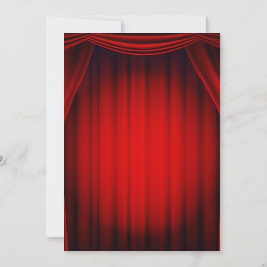 A Night in Broadway with Picture Invitation Kaart (Achterkant)