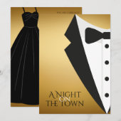 A Night on the Town Prom Kaart (Voorkant / Achterkant)