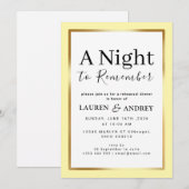 A Night to Remember Rehearsal Dinner Invitation Kaart (Voorkant / Achterkant)