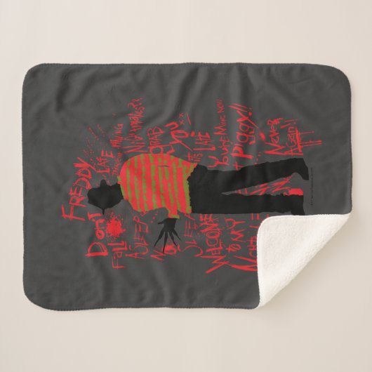 A Nightmare on Elm Street | Don't Fall Asleep Sherpa Deken (Voorkant (horizontaal))