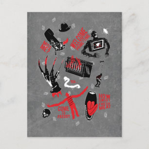 A Nightmare on Elm Street   Freddy Krueger Praat Feestdagenkaart