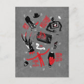 A Nightmare on Elm Street Freddy Krueger Talk Feestdagenkaart (Voorkant)