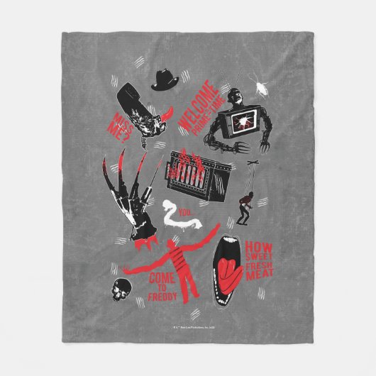 A Nightmare on Elm Street | Freddy Krueger Talk Fleece Deken (Voorkant)