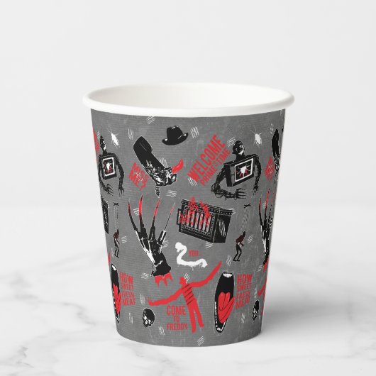 A Nightmare on Elm Street Freddy Krueger Talk Papieren Bekers (Achterkant)