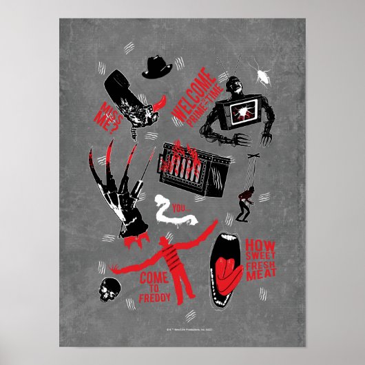 A Nightmare on Elm Street Freddy Krueger Talk Poster (Voorkant)