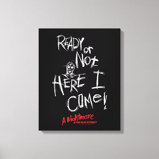 A Nightmare on Elm Street | Hier kom ik Canvas Afdruk (Voorkant)