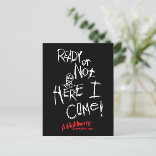 A Nightmare on Elm Street | Hier kom ik Feestdagenkaart (Staand voorkant)