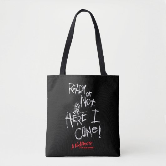 A Nightmare on Elm Street | Hier kom ik Tote Bag (Voorkant)