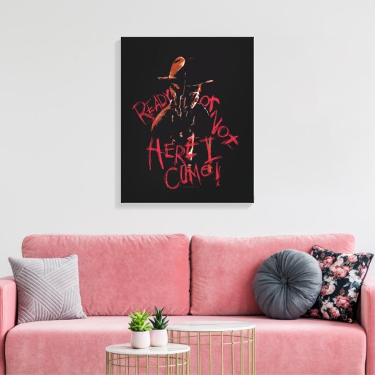 A Nightmare on Elm Street | Klaar of niet Canvas Afdruk (Insitu (Woonkamer))
