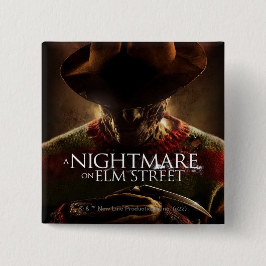 A Nightmare on Elm Street | Movie Poster Vierkante Button 5,1 Cm (Voorkant)