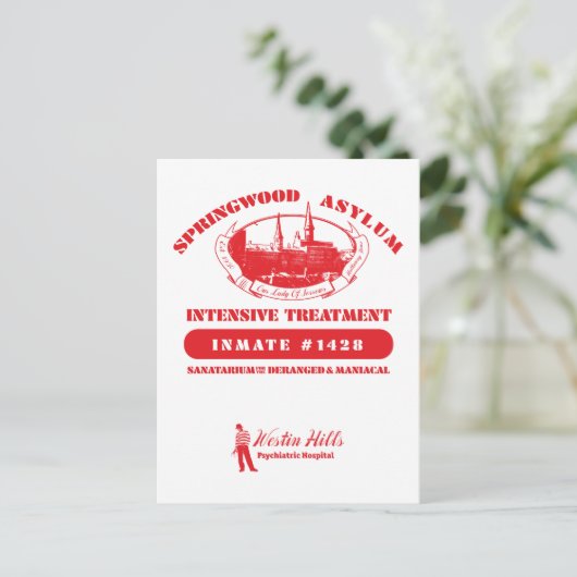 A Nightmare on Elm Street | Springwood Asylum Feestdagenkaart (Staand voorkant)