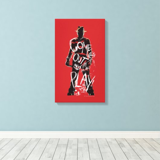 A Nightmare on Elm Street | Uitvoeren en afspelen Canvas Afdruk (Insitu (Houten vloer))