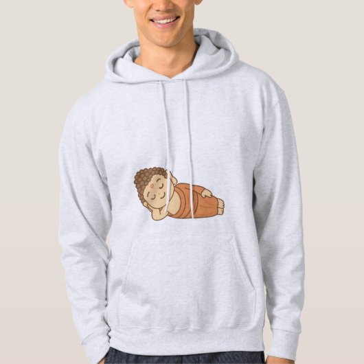 A Nirvana statue lying on a pocket Hoodie (Voorkant)