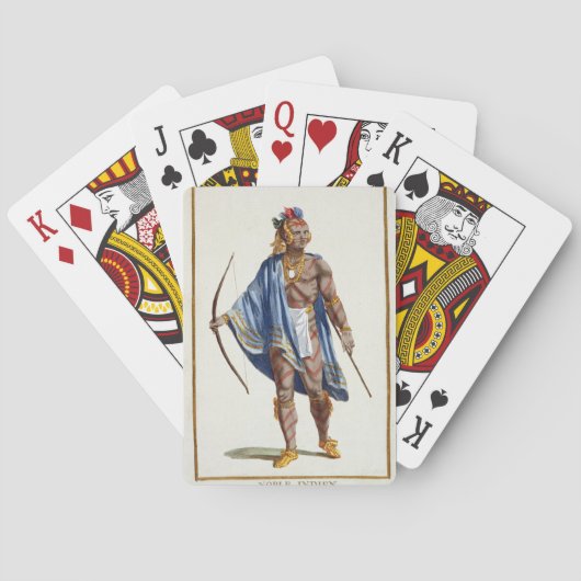A Noble Indian from the Ottawa Nation, 1780 (colou Pokerkaarten (Achterkant)