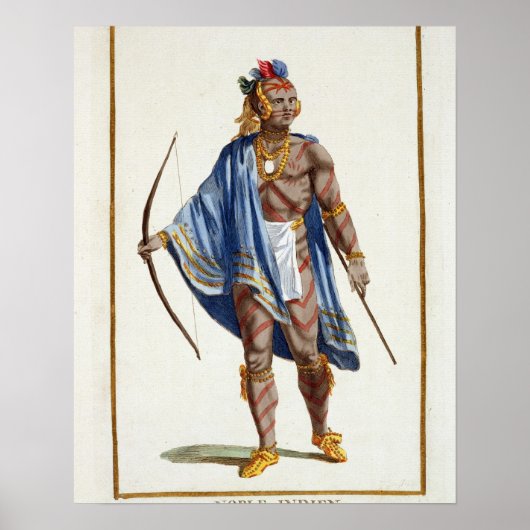 A Noble Indian from the Ottawa Nation, 1780 (colou Poster (Voorkant)