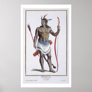 A Noble uit Virginia, 1780 (gekleurde graving) Poster