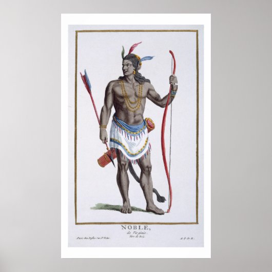 A Noble uit Virginia, 1780 (gekleurde graving) Poster (Voorkant)