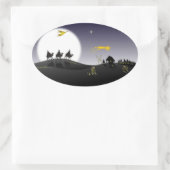 A Noite Santa e os Três Reis Magos Ovale Sticker (Tas)