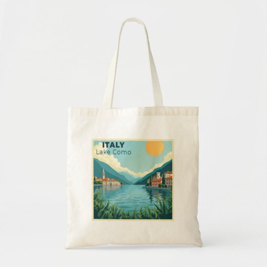 A Nostalgic Classic Travel Poster – Italy Lake Com Tote Bag (Voorkant)